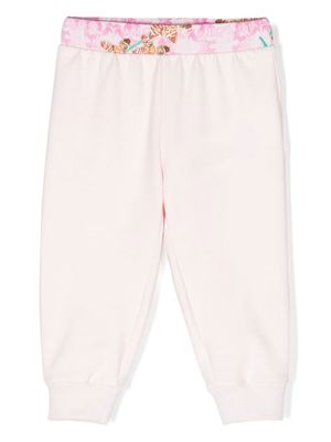 Roberto Cavalli Junior monogram-embroidered track pants - Pink