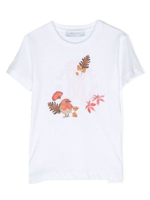 Roberto Cavalli Junior motif-print cotton T-shirt - White