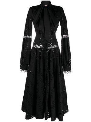 Roberto Cavalli lace-panel maxi dress - Black