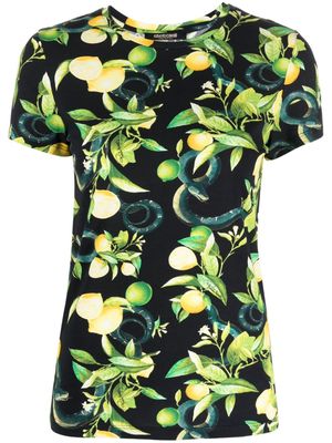 Roberto Cavalli lemon-print short-sleeve T-shirt - Multicolour