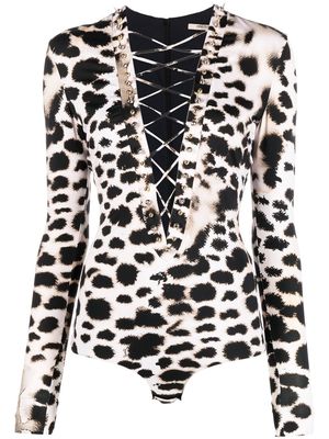 Roberto Cavalli leopard print bodysuit - Black