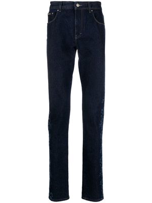 Roberto Cavalli leopard print straight-leg jeans - Blue