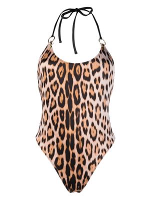 Roberto Cavalli leopard-print swimsuit - Neutrals