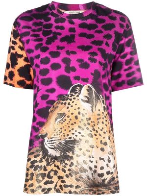 Roberto Cavalli leopard print T-shirt - Pink