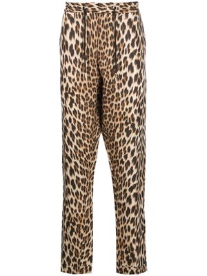 Roberto Cavalli leopard-print track pants - Neutrals