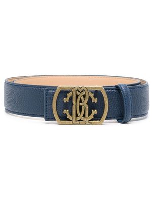 Roberto Cavalli logo-buckle belt - Blue
