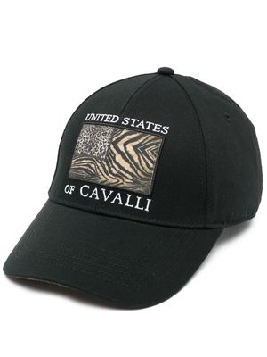Roberto Cavalli logo-embroidered baseball cap - Black