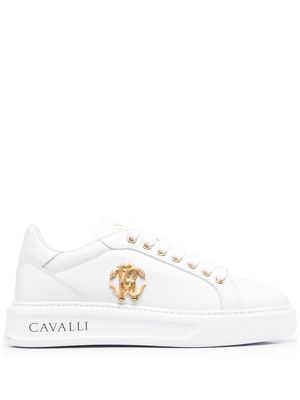 Roberto Cavalli logo lettering sneakers - White