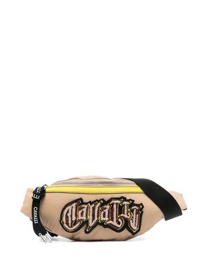 Roberto Cavalli logo-patch belt bag - Neutrals