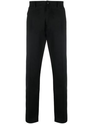 Roberto Cavalli logo-patch straight-leg trousers - Black