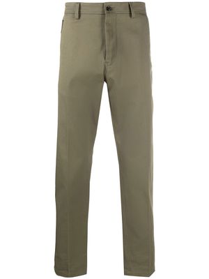 Roberto Cavalli logo-patch straight-leg trousers - Green