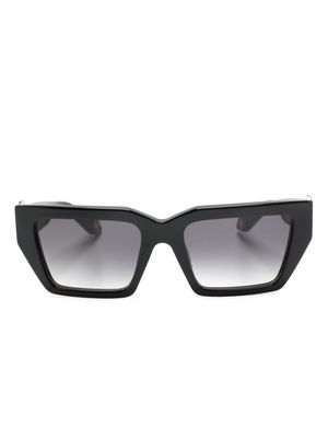 Roberto Cavalli logo-plaque rectangle-frame sunglasses - Black