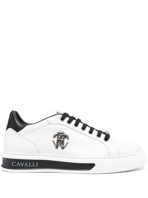 Roberto Cavalli logo-plaque sneakers - White