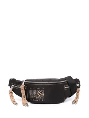 Roberto Cavalli logo-print belt bag - Black
