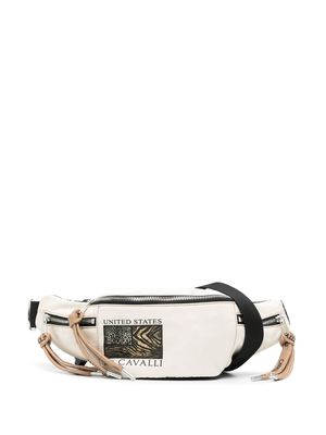 Roberto Cavalli logo-print belt bag - Neutrals