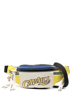 Roberto Cavalli logo-print belt bag - Yellow
