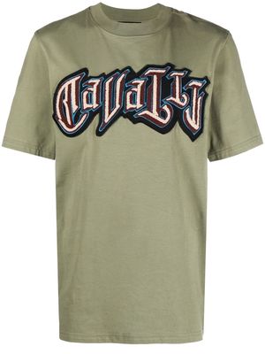 Roberto Cavalli logo-print cotton T-shirt - Green