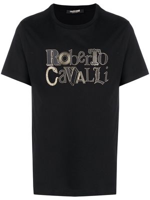 Roberto Cavalli logo-print short-sleeve T-shirt - Black