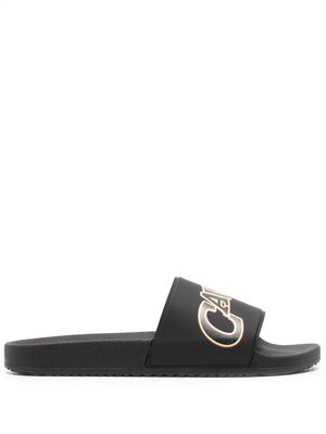 Roberto Cavalli logo-print slides - Black
