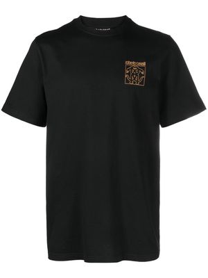 Roberto Cavalli Mirror Snake-embroidered T-shirt - Black