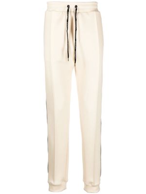 Roberto Cavalli Mirror Snake logo-embroidered track pants - Neutrals