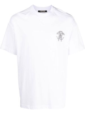 Roberto Cavalli Mirror Snake-print cotton T-shirt - White
