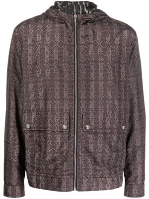 Roberto Cavalli monogram-pattern zip-fastening jacket - Neutrals