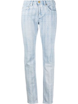 Roberto Cavalli monogram skinny jeans - Blue