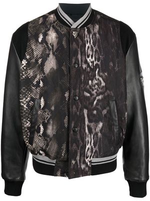 Roberto Cavalli panelled bomber jacket - Black