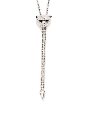 ROBERTO CAVALLI Panther Head chain necklace - Silver
