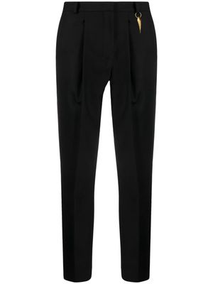 Roberto Cavalli pressed-crease cropped trousers - Black
