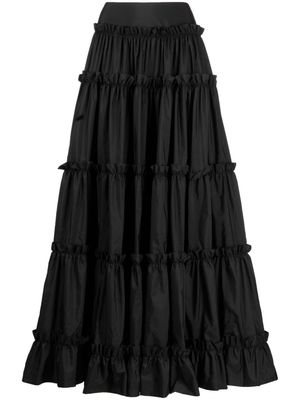 Roberto Cavalli ruffled maxi skirt - Black
