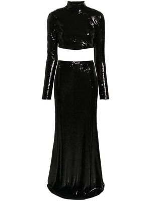 Roberto Cavalli sequin-embellished two-piece set - Black