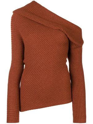Roberto Cavalli Sienna draped rib knit sweater - Red