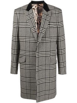 Roberto Cavalli single-breasted check-pattern coat - D0027
