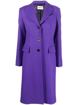 Roberto Cavalli single-breasted coat - Purple