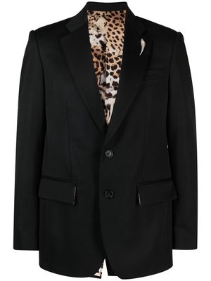 Roberto Cavalli single-breasted wool jacket - Black