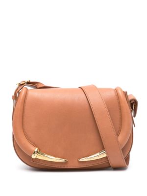 Roberto Cavalli small Fang leather shoulder bag - Brown