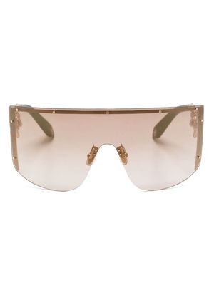 Roberto Cavalli snake-embellished shield sunglasses - Black