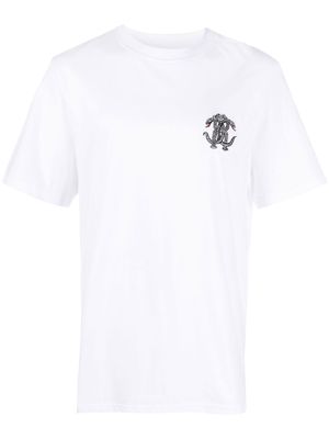 Roberto Cavalli snake-motif monogram T-Shirt - White