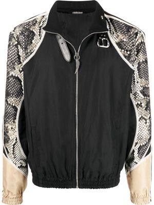 Roberto Cavalli snakeskin-print panel jacket - 05051