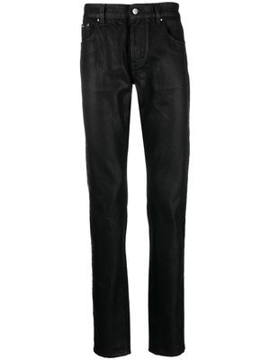Roberto Cavalli straight-leg coated jeans - Black