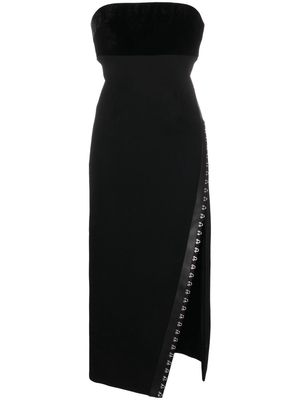 Roberto Cavalli strapless hook-fastening midi dress - Black