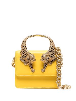 Roberto Cavalli tiger-handle shoulder bag - Yellow