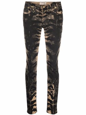 Roberto Cavalli tiger-print skinny jeans - Black
