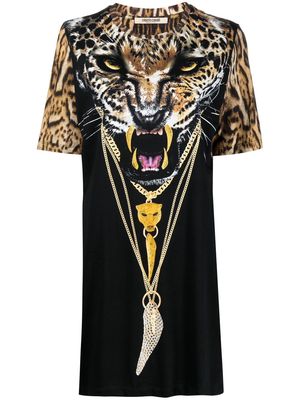 Roberto Cavalli tiger-print T-shirt dress - Black