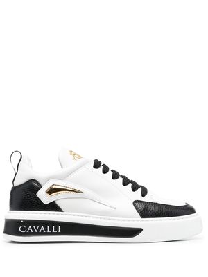 Roberto Cavalli Tiger Tooth ccolour-block sneakers - White