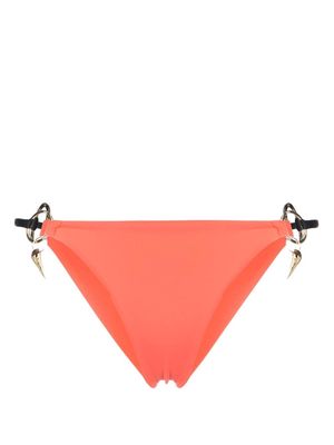 Roberto Cavalli tiger-tooth charm bikini briefs - Orange
