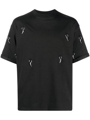 Roberto Cavalli Tiger Tooth fang embellished T-shirt - Black
