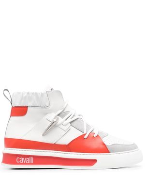 ROBERTO CAVALLI Tiger Tooth high-top sneakers - White